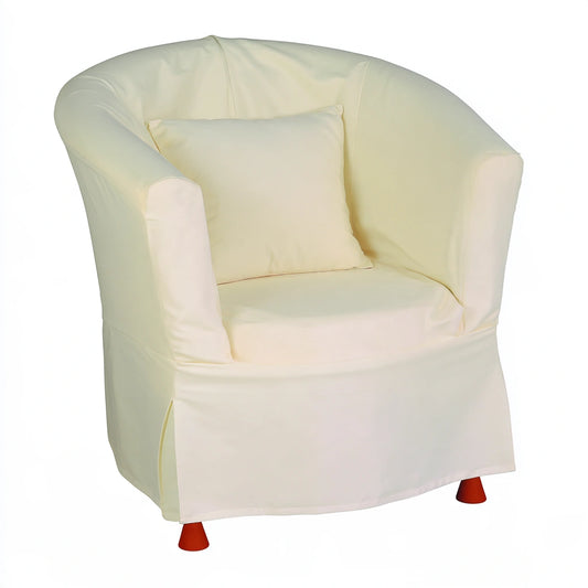Jastira beige velvet accent armchair with textured upholstery, shown from a three-quarter angle in a living room setting.