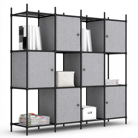 Black and grey plastic storage cube organizer by Jastira, ideal for living and garden spaces, with a sleek, modern design.
